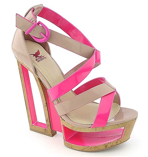 Sizzling Strappy Sandals Hot Pink Party Shoes From Only 2299 High