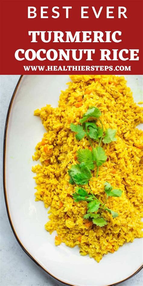 Turmeric Coconut Rice Healthier Steps Jamaican Vegan Recipes Vegan