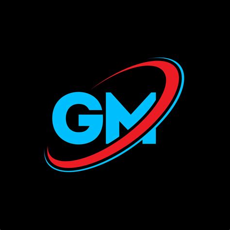 Gm G M Letter Logo Design Initial Letter Gm Linked Circle Uppercase
