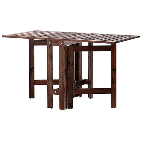 Ikea Applaro Dropleaf Folding Wood Table Brown Seats 2  4, 22210.