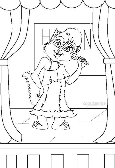 Chipettes Jeanette Coloring Pages