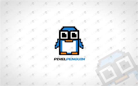 Penguin Pixel Logo For Sale Gaming Pixel Logo Lobotz Ltd