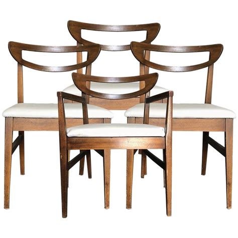 Set of 4 Mid-Century Modern Open Rail Dining Chairs For ...