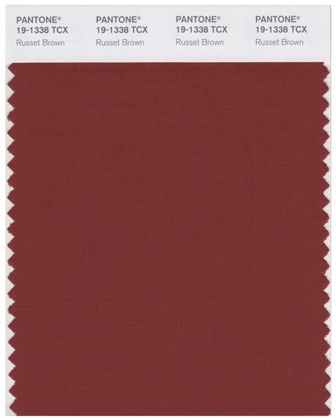 Pantone Smart 19 1338 Tcx Color Swatch Card Russet Brown