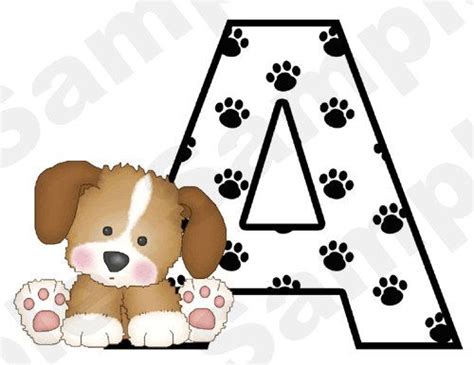 Puppy Letter Decal Nursery Wall Art Alphabet Personalized Stickers Baby