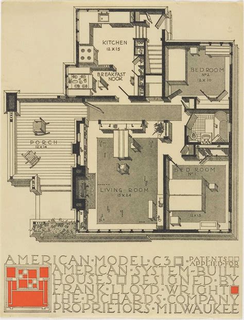 Frank Lloyd Wright House Plans Design