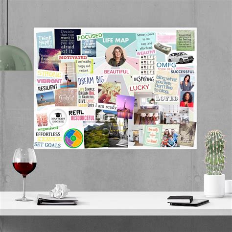 Vision Board Starter Pack My Life Map Printable Dream Etsy