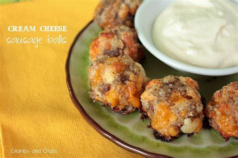 Cream Cheese Sausage Balls With Creamy Mustard Dipping Sauce Cream