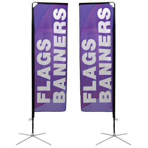Rectangle Outdoor Advertising Flag Banner Stand Banner Express