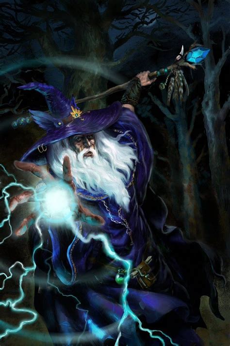 Old Sorcerer Fantasy Wizard Wizard Tattoo Dark Fantasy Art