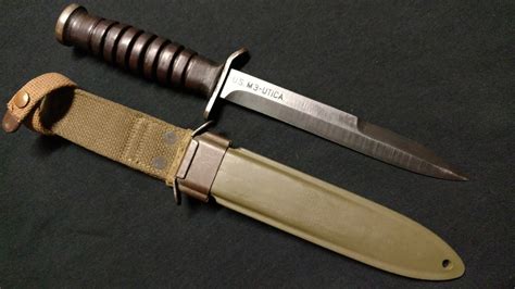 Wwii Us M3 Trench Knife And M8 Scabbard Blade Markedutica Ebay