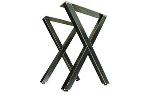 Vevor set of 2 steel table legs, 28height 23wide dining table legs,heavy duty 3.1square box section square table legs, 28x23x3.1 inch original color industrial country style metal dining legs. Amazon.com: Metal Table Legs - X Style - Industrial Rustic Finish: Handmade