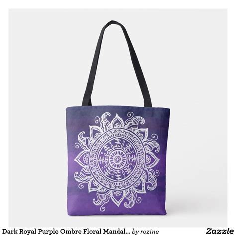 Find the perfect purple floral pattern stock photos and editorial news pictures from getty images. Dark Royal Purple Ombre Floral Mandala Zen Pattern Tote ...