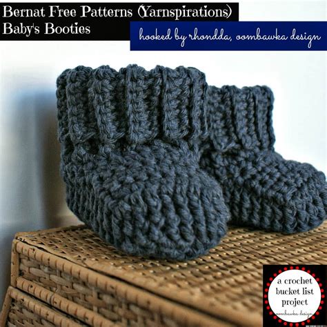 Bernat Baby Booties Free Crochet Pattern A Cbl Project Oombawka