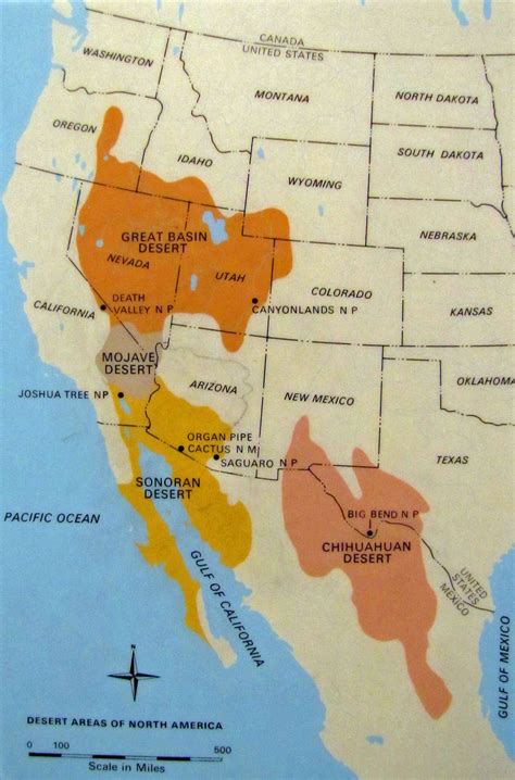 Map Of The Us Deserts Cicerone