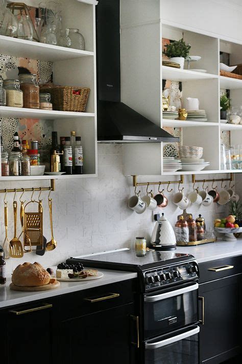The REVEAL of our Black White and Gold Kitchen | Kitchen design, Modern