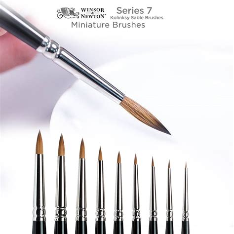 Miniature Winsor And Newton Series 7 Kolinsky Sable Round Brushes Jerry