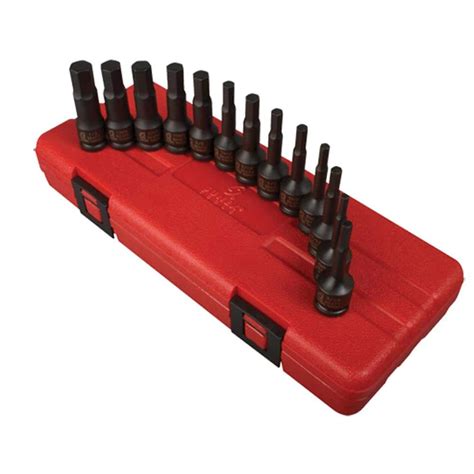 Sunex Tools 38 In Drive Sae Hex Driver Set 13 Piece 3649 The Home