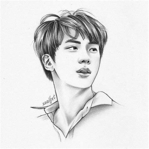 Jin Fanart Anime Sketch Bts Drawings Easy Drawings Images And Photos