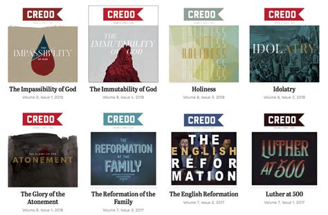 A Storehouse Of Theological Riches Past Issues Of Credo Magazine
