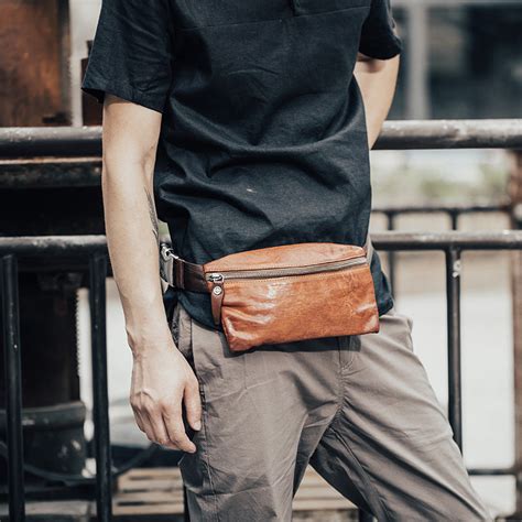 Leather Mens Fanny Pack Waist Bag Hip Pack Belt Bag Bumbag For Men Iwalletsmen