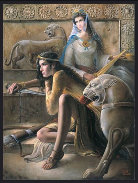 Antique Persian Classical Art Persian Princess Angel Etsy