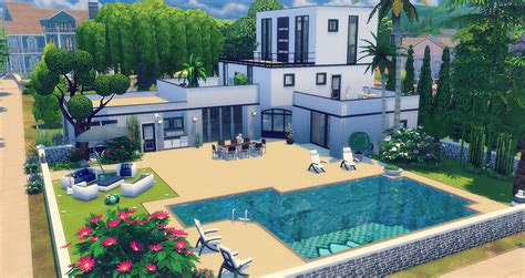 Sims 4 дом с бассейном 89 фото
