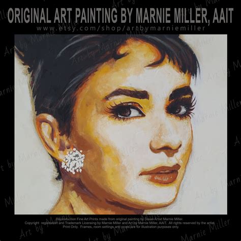 Audrey Hepburn Original Hand Painted Art On Canvas 16x20 Multi Etsy