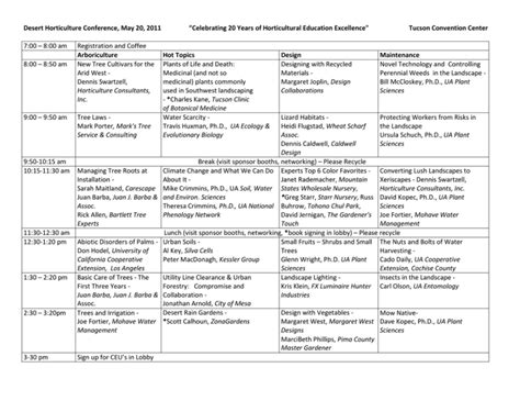 Desert Horticulture Conference May 20 2011