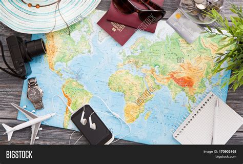 Travel Planning Map Image And Photo Free Trial Bigstock