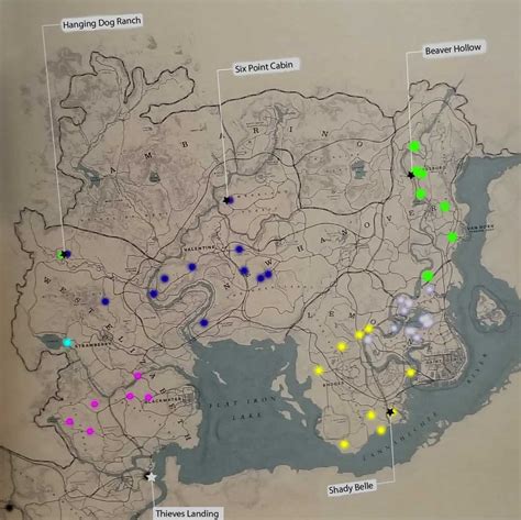 Red Dead Redemption 2 Gang Hideouts Locations Guide