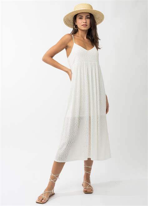 Gilli Sleeveless White Midi Dress Haverdash