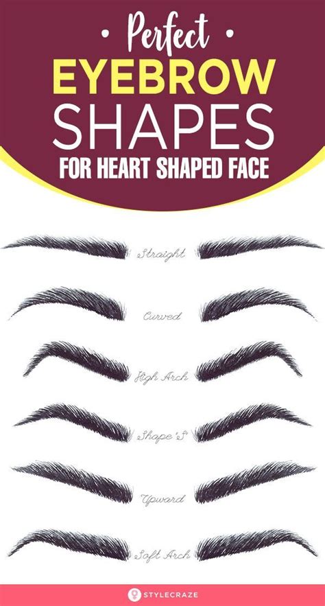 5 Perfect Eyebrow Shapes For Heart Shaped Face Perfect Eyebrow Shape