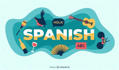 spanish subject illustration vector download