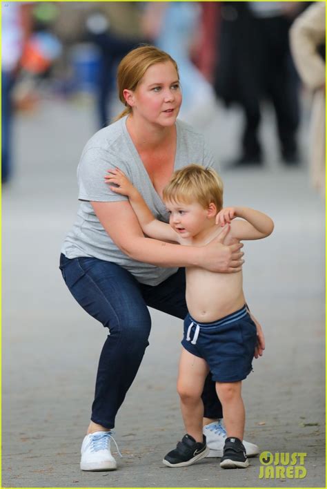 Photo Amy Schumer On Set With Son Gene 03 Photo 4549978 Just Jared Entertainment News