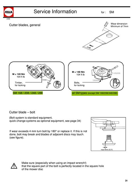 Fella Knifesm Disc Mower Parts Manual Catalog Pdf Download Service
