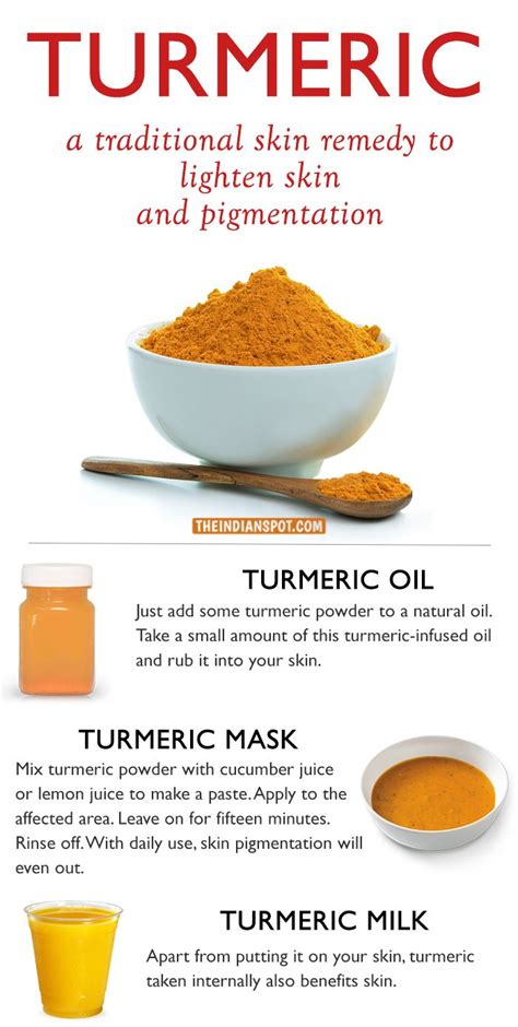 Tumeric A Natural Remedy For Skin Pigmentation Skin Care Remedies