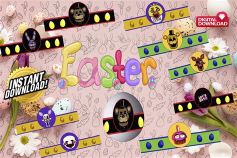 Fnaf Five Nights At Freddys Easter Egg Printable Egg Etsy