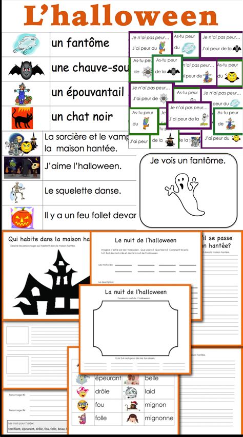 Halloween In French Worksheets