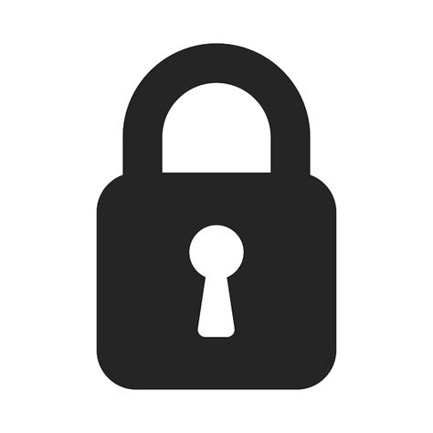 Premium Vector Lock Icon On White Background