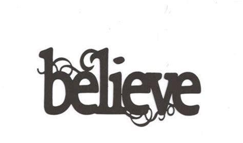 Items Similar To Believe Word Silhouette On Etsy