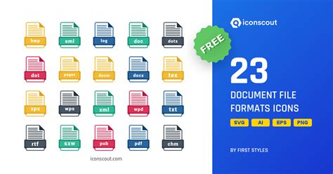 Download Document File Formats Icon Pack Available In Svg Png And Icon Fonts
