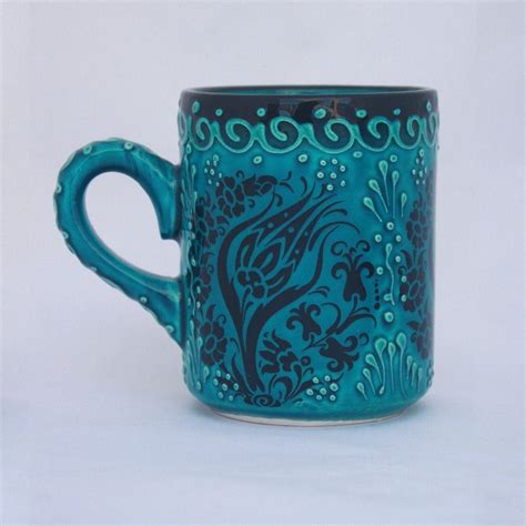 Handmade Turkish Ceramic Mug Rustic Tea Cups Clay Cup Etsy