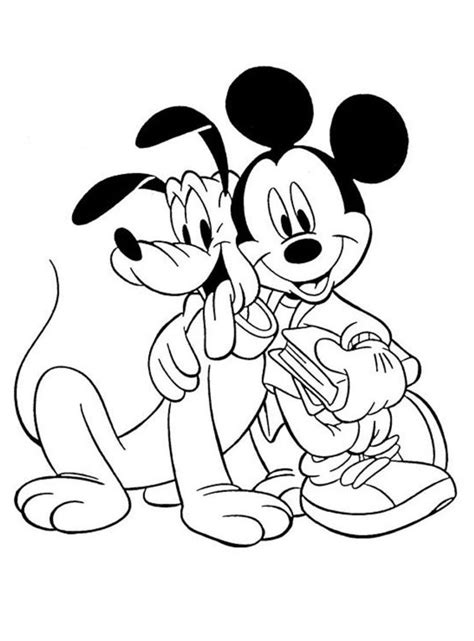 Mickey En Pluto Mickey Coloring Pages Mickey Mouse Coloring Pages