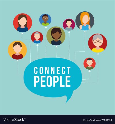 Community With Connect People Royalty Free Vector Image