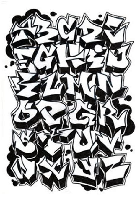 Gambar huruf abjad graffiti 3d via dudixa.com. picture graffiti - Huruf Graffiti A Z 3d