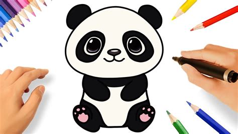 Como Desenhar Um Panda Fofo Kawaii 🐼 Youtube