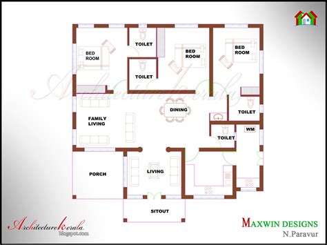 Bhk Single Floor Kerala House Plans Floorplans Click