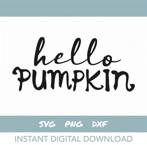 Hello Pumpkin Svg Hand Drawn Png Instant Digital Download Etsy Uk