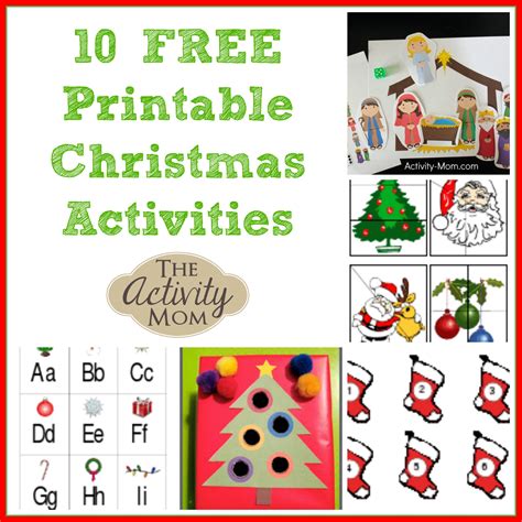 Aimed at children ages 3 through 8, this fun free printable christmas worksheets and printables pack includes math and literacy activities as well as a few fun christmas printable games. The Activity Mom - 10 Free Printable Christmas Activities - The Activity Mom